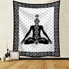 Mandala Bohemian Wandteppich Kunst Dekor Decke Vorhang Picknick Tischdecke hängen zu Hause Schlafzimmer Wohnzimmer Wohnheim Dekoration Boho Hippie Polyester schwarz Mandala Buddha Lightinthebox