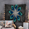 Mandala Bohemian Wandteppich Kunst Dekor Decke Vorhang Picknick Tischdecke hängen zu Hause Schlafzimmer Wohnzimmer Wohnheim Dekoration Boho Hippie psychedelische Blumenblume Lotus