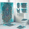 Mandala Musterdruck Bad Duschvorhang Freizeit Toilette vierteiliges Design