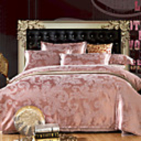 Maniform Imitate Silk Okzident Stil Bettwäsche Doppelsteppdecke Silk Floss Jacquard Vier Set (Schirm-Farbe)