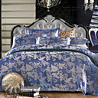 Maniform Imitate Silk Okzident Stil Bettwäsche Doppelsteppdecke Silk Floss Jacquard Vier Set (Schirm-Farbe)