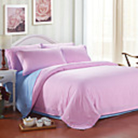 Maniform Reinheit Zwei Sortiert Bettwäsche Doppelsteppdecke uni Stoffe Vier Set (Schirm-Farbe)