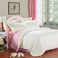 Maniform Reinheit Zwei Sortiert Bettwäsche Doppelsteppdecke uni Stoffe Vier Set (Schirm-Farbe)