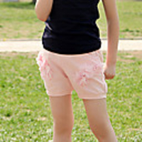 Mkerr Mädchen Korean Wilde Blumen Shorts aus Baumwolle (Pink)