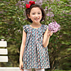 Mkerr Sommer-Korea-loses Kleid (Blau)