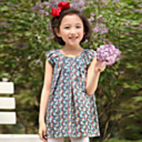 Mkerr Sommer-Korea-loses Kleid (Blau)