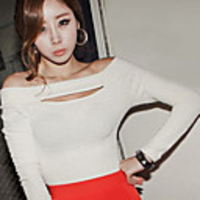 Mler-Boot-Ausschnitt Wilde Bottoming T-Shirt (weiß)