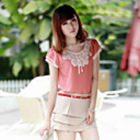 Mler Korean Short Sleeve süßes Hemd