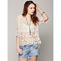 Mler Mesh-Spitze Wilde Sexy Shirt (weiß)