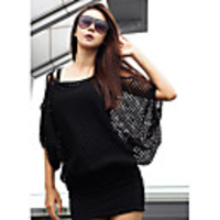 Mler Sexy 2Stk dünnes Kleid (Schwarz)