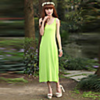 Mlgs Einfache ärmel Modal-Weste-Kleid