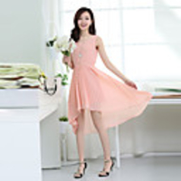 Mlgs Mode Folding Große Hem Chiffon-Kleid