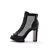 MLKL Casual Der Fisch Mund dick mit Damenschuhe (Schwarz)