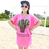 MM Fisch Frauen Korean Print Lässige Large-T-Shirt (13 Pink)