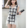 MMS-Chiffon-Kleid-Weste-Plaid