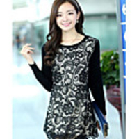 MMS Hohl Lace Stitching kniited Kleid