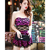MMS Sexy Lip Printed Dress (Fuchsia)