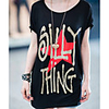 MMS Stern Printed Fashion losen T-Shirt (schwarz)