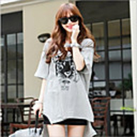 MMS Tiger Printed Fashion T-Shirt (Grau)