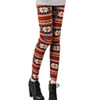 MMX dicke Fleece-Schneeflocke-Muster,  die Hosen (Orange)