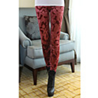 MMX Lässige Fleece Embossing Schlank,  die Hosen (Wein)