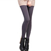 MMX Warm-Süßigkeit-Farbe Fleece Strumpfhose (Grau)