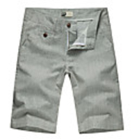 MNR Männer Big Size Fashion Linum Shorts (hellgrau)
