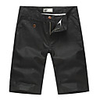 MNR Männer Big Size Fashion Linum Shorts (Schwarz)