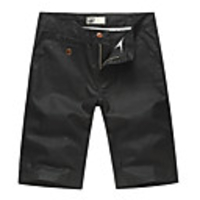 MNR Männer Big Size Fashion Linum Shorts (Schwarz)