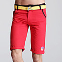 MNR Männer bunte Baumwolle Lässige Shorts (Red)