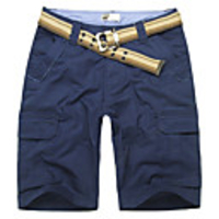 MNR Männer England Stil Baumwolle Lässige Shorts (Dark Blue)
