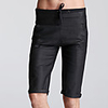 MNR Männer Frische Lässige Thin Linum Fashion Shorts (Schwarz)