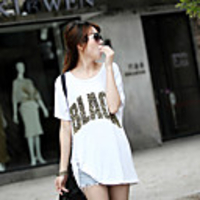 Modal Bedruckte T-Shirt Fhonier Damen Kurzarm 201