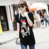 Modal Bedruckte T-Shirt Fhonier Damen Kurzarm 202