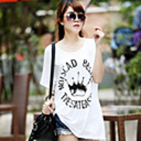 Modal Bedruckte T-Shirt Fhonier Damen Kurzarm 221