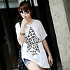 Modal Bedruckte T-Shirt Fhonier Damen Kurzarm 225