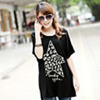 Modal Bedruckte T-Shirt Fhonier Damen Kurzarm 225