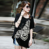 Modal Bedruckte T-Shirt Fhonier Damen Kurzarm 228