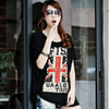 Modal Bedruckte T-Shirt Fhonier Damen Kurzarm 229
