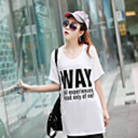Modal Bedruckte T-Shirt Fhonier Damen Kurzarm 258