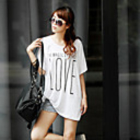 Modal Bedruckte T-Shirt Fhonier Damen Kurzarm 263