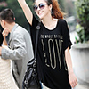 Modal Bedruckte T-Shirt Fhonier Damen Kurzarm 263
