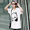 Modal Bedruckte T-Shirt Fhonier Damen Kurzarm 265