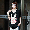Modal Bedruckte T-Shirt Fhonier Damen Kurzarm 270