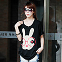 Modal Bedruckte T-Shirt Fhonier Damen Kurzarm 270
