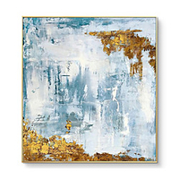 Mode 100% handgemachte abstrakte Luxus goldenes Ölgemälde für Wohnzimmer moderne Malerei Wanddekoration Bild Kunst Geschenk Lightinthebox