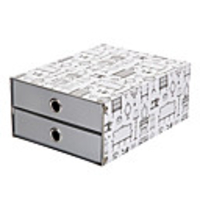 Mode 2 Schichten Grey Paper Lagerschrank
