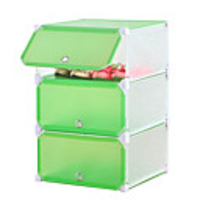 Mode 3 Ebenen Solid Color Schrank für Schuhe