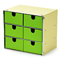 Mode 6 Schubladen Papierlagerschrank - 2 Farben Verfügbare