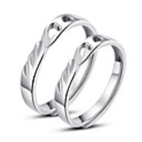 Mode 925 Sterling Silber Paare Ringe